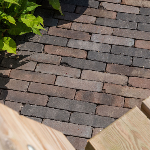 Ancona Antica Pflasterklinker aus Ton, gerumpelt, schwarz grau braun