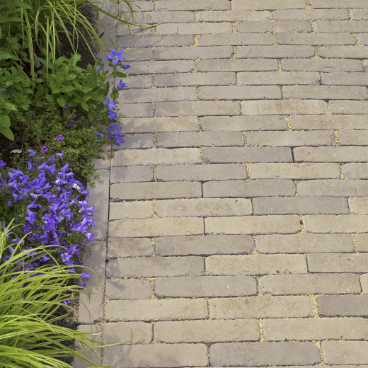 Gromo Antica Pflasterklinker aus Ton, gerumpelt, creme grau