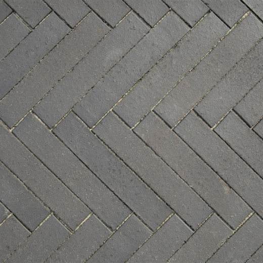 Milano O Liscio Pflasterklinker aus Ton, scharfkantig, schwarz