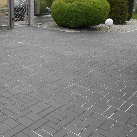 Milano O Pflasterklinker aus Ton, mit Fase, schwarz